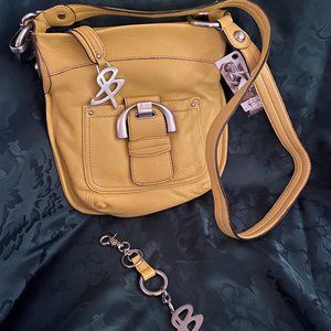 B. Makowsky Mustard Yellow Crossbody Bag
